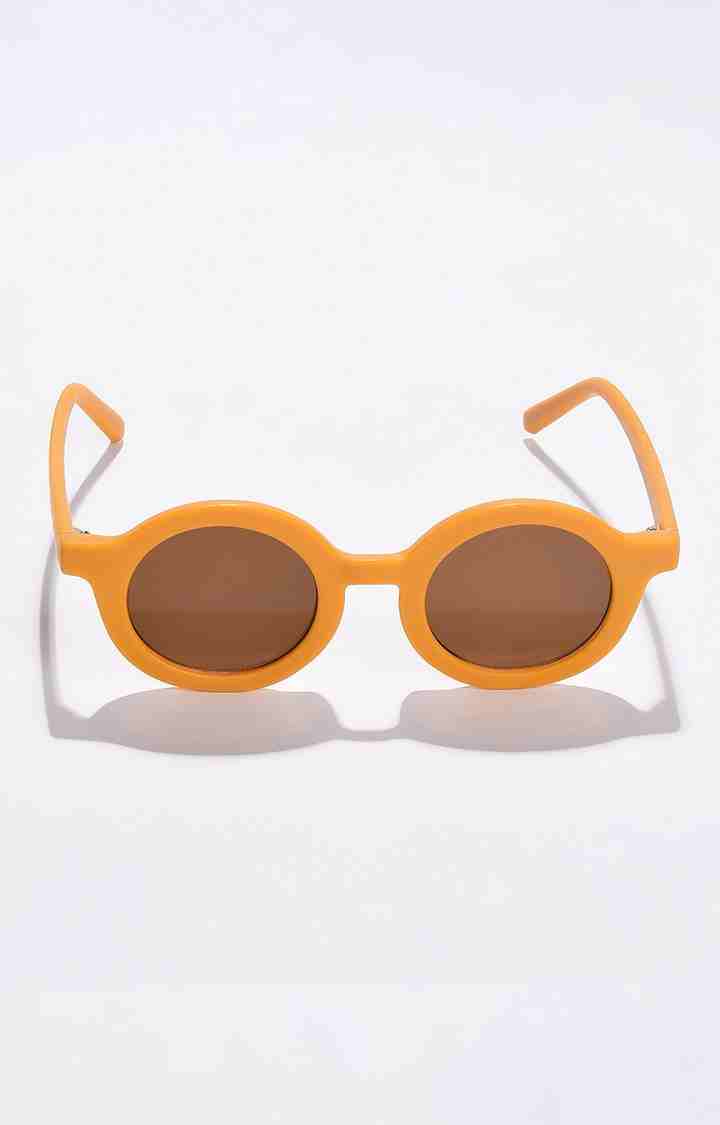 Women's Orange Lens Orange Oval Sunglasses
