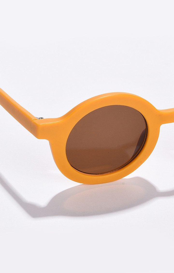 Women's Orange Lens Orange Oval Sunglasses
