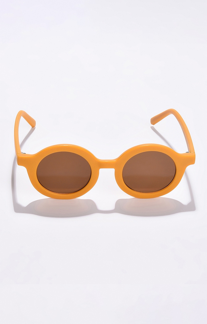 Women's Orange Lens Orange Oval Sunglasses