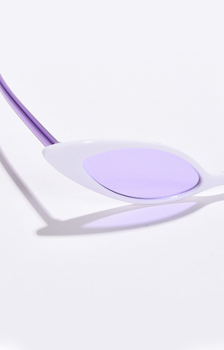 Women's Purple Lens Purple Cateye Sunglasses