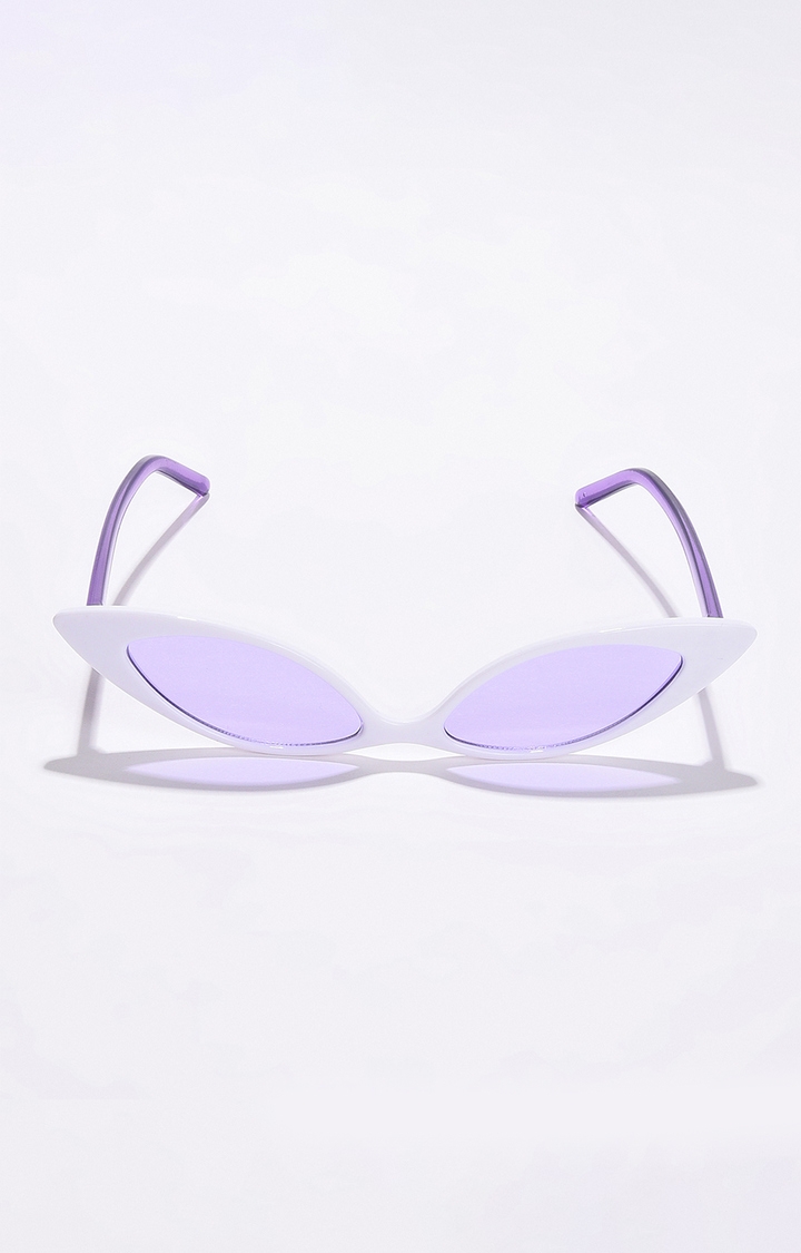 Women's Purple Lens Purple Cateye Sunglasses