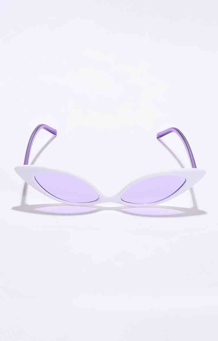 Women's Purple Lens Purple Cateye Sunglasses