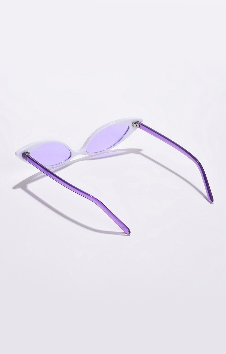 Women's Purple Lens Purple Cateye Sunglasses
