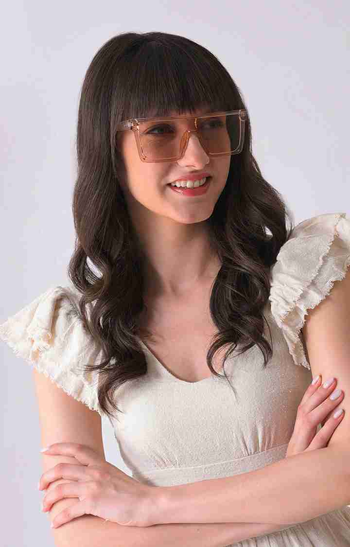 Women's Pink Lens Pink Wayfarer Sunglasses