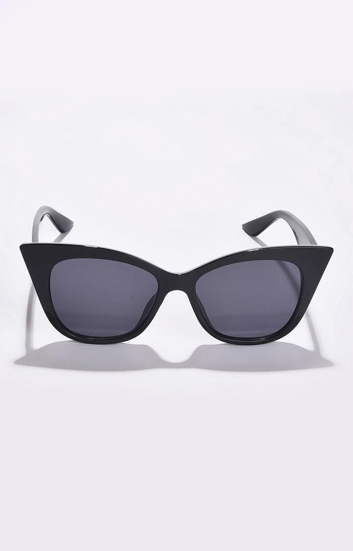 Women's Black Lens Black Cateye Sunglasses