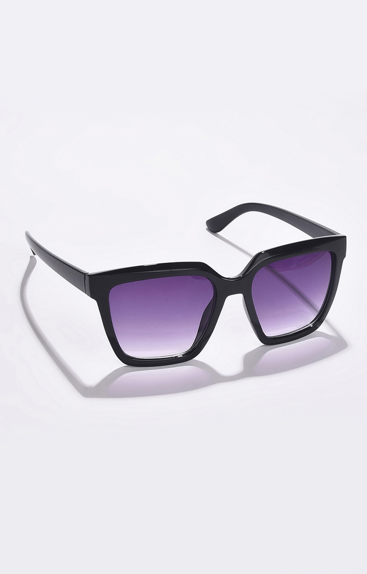 haute sauce | Women's Purple Lens Black Butterfly Sunglasses