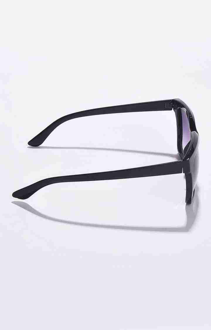 Women's Purple Lens Black Butterfly Sunglasses