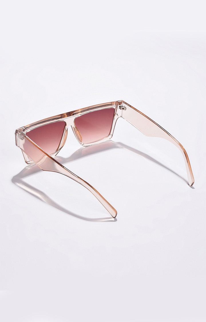 Women's Brown Lens Brown Oversized Sunglasses