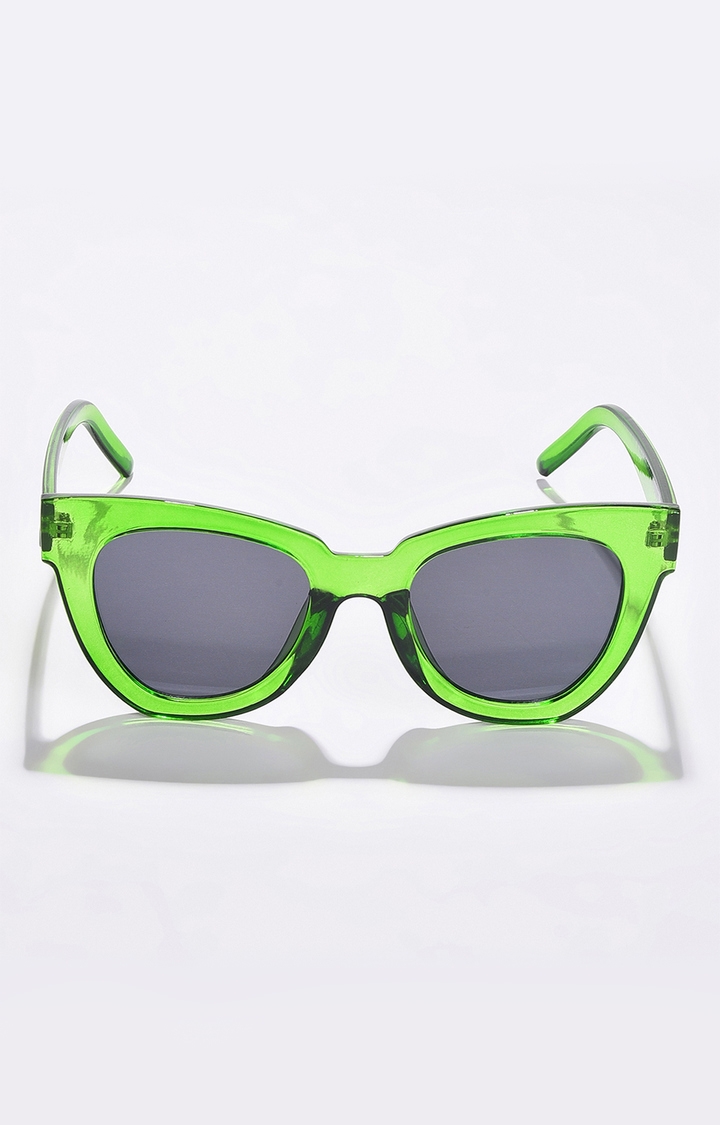 haute sauce | Women's Black Lens Green Butterfly Sunglasses