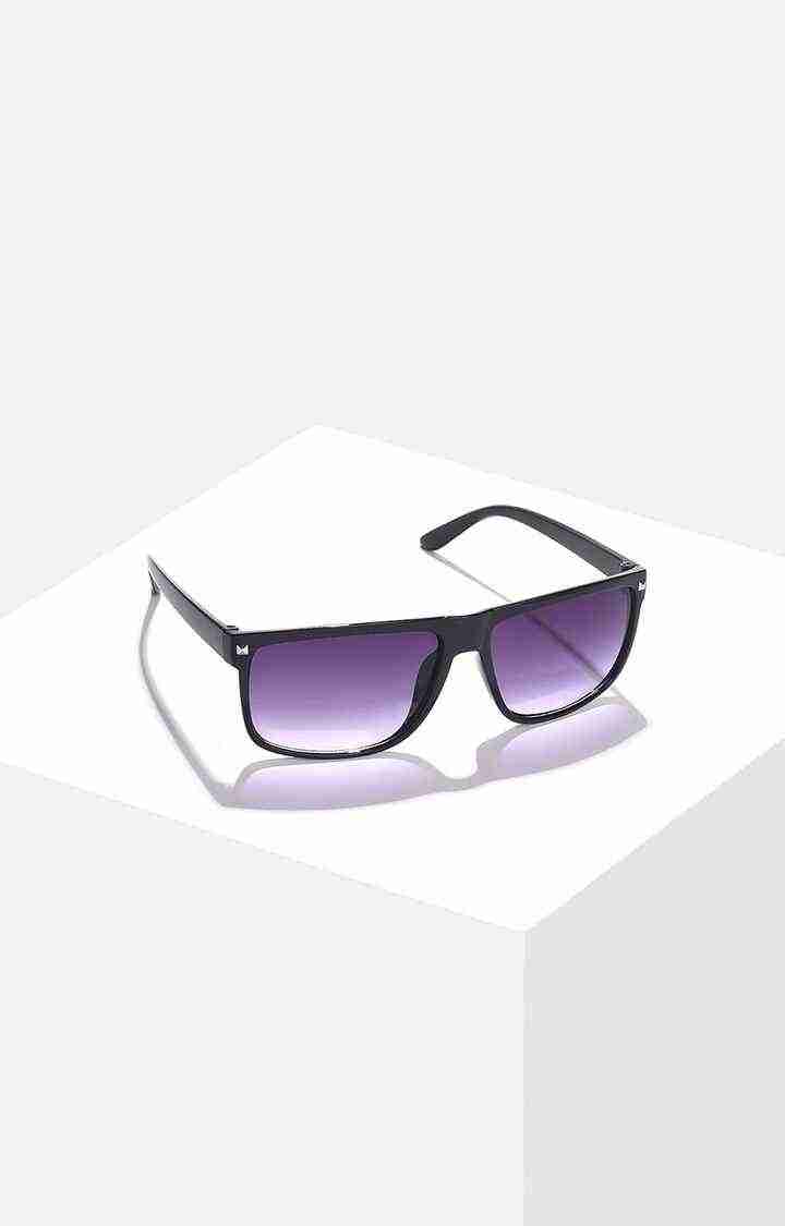 Women's Purple Lens Black Wayfarer Sunglasses