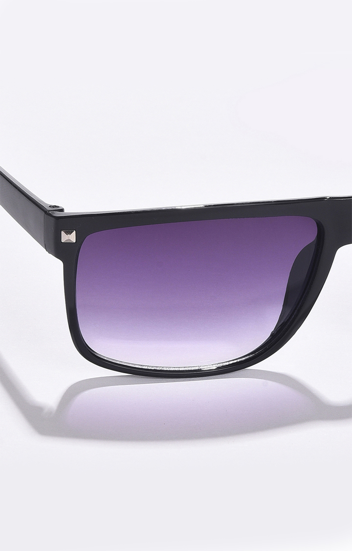 Women's Purple Lens Black Wayfarer Sunglasses