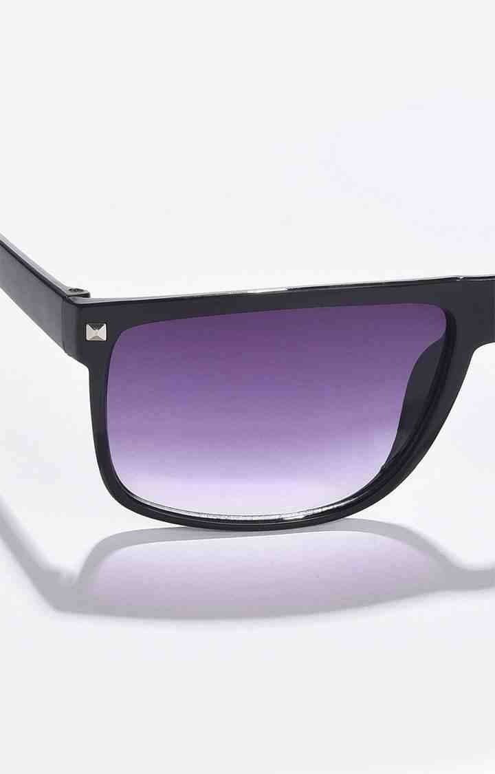 Women's Purple Lens Black Wayfarer Sunglasses