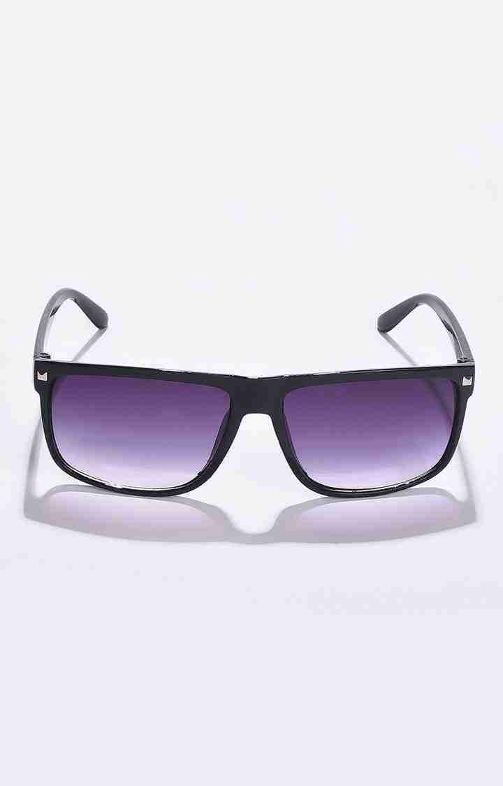 haute sauce | Women's Purple Lens Black Wayfarer Sunglasses