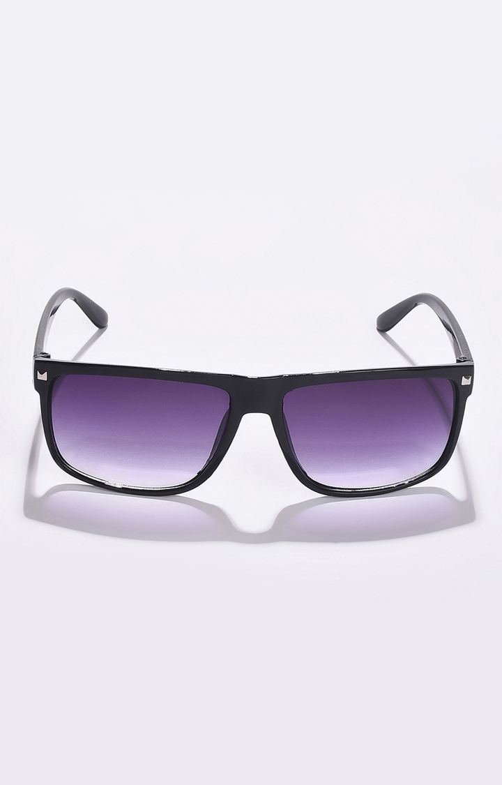 haute sauce | Women's Purple Lens Black Wayfarer Sunglasses