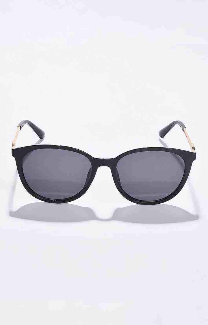 haute sauce | Women's Black Lens Gold-Toned Butterfly Sunglasses