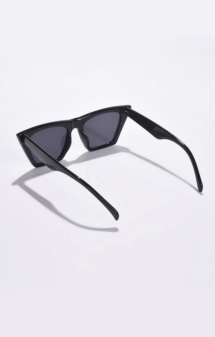 Women's Black Lens Black Butterfly Sunglasses
