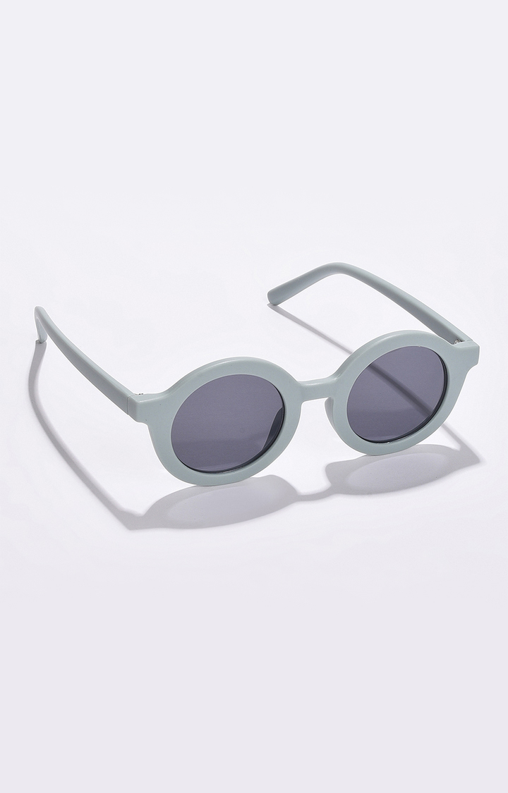 Women's Black Lens Black Round Sunglasses