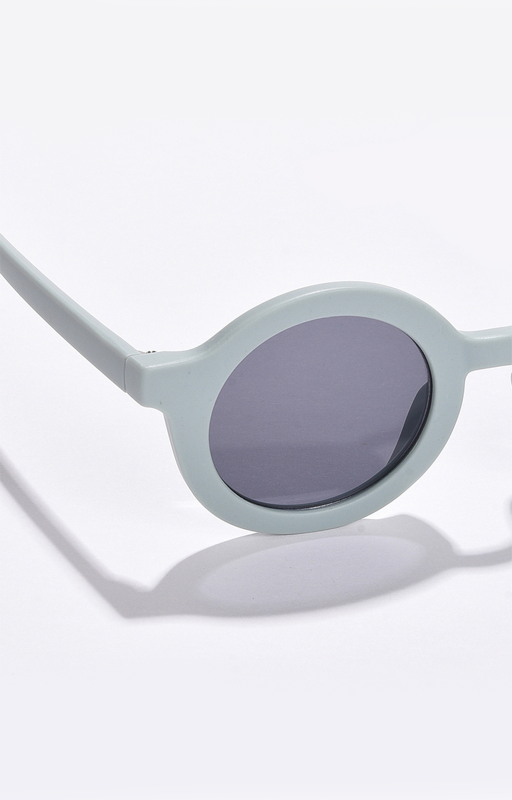 Women's Black Lens Black Round Sunglasses
