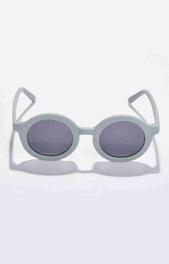 Women's Black Lens Black Round Sunglasses