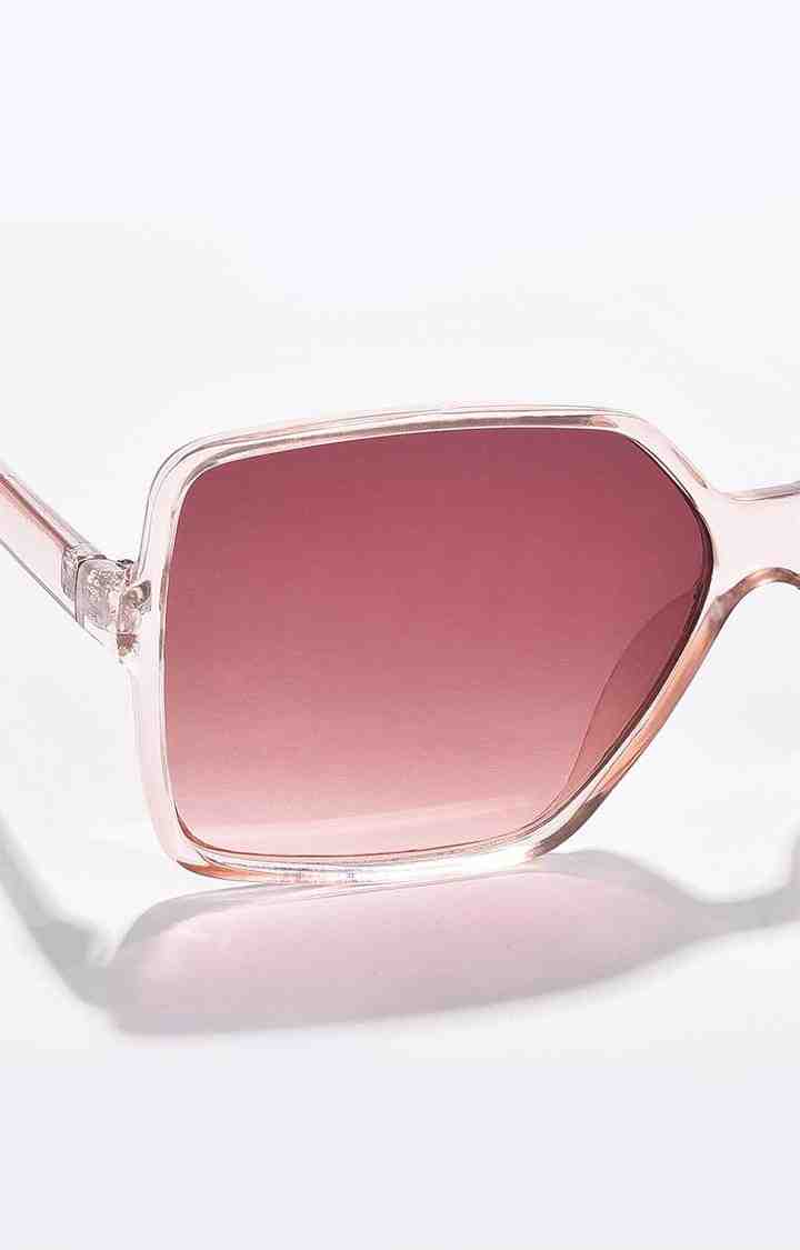 Women's Brown Lens White Oversized Sunglasses