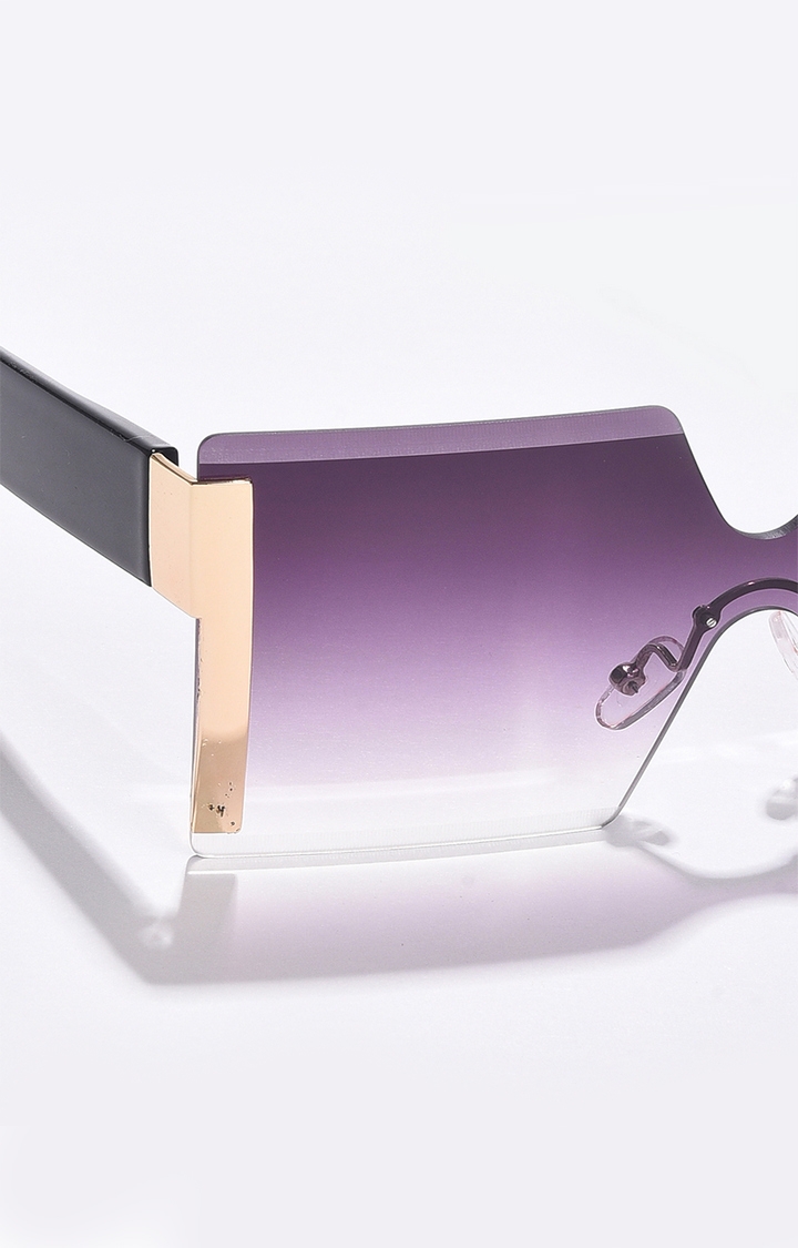 Women's Purple Lens Purple Oversized Sunglasses