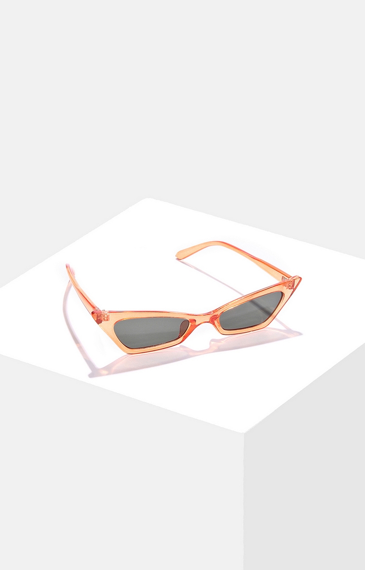 Women's Black Lens Orange Cateye Sunglasses