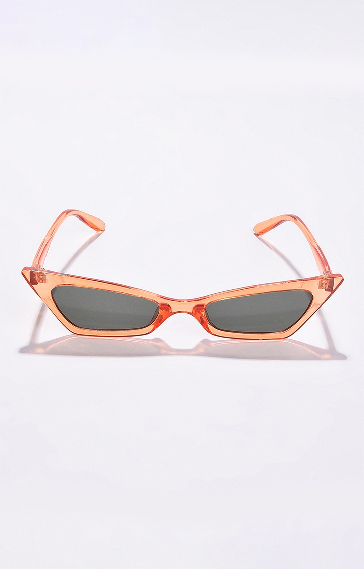 haute sauce | Women's Black Lens Orange Cateye Sunglasses