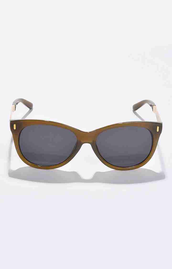 Women's Black Lens Green Butterfly Sunglasses