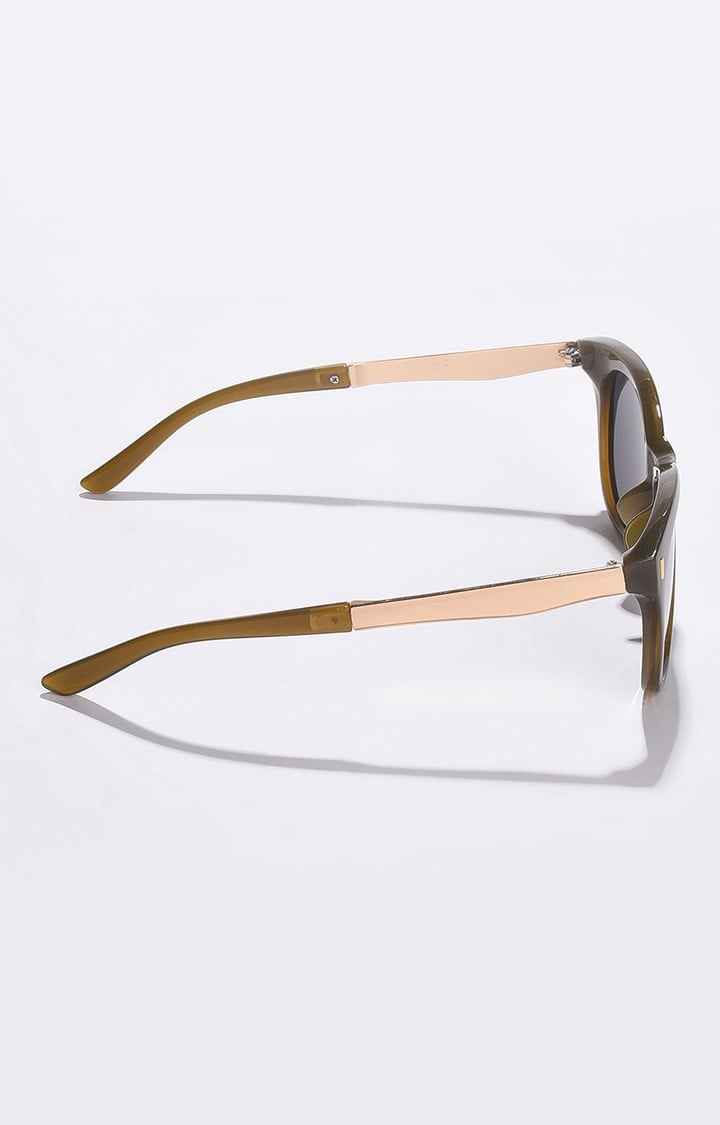 Women's Black Lens Green Butterfly Sunglasses