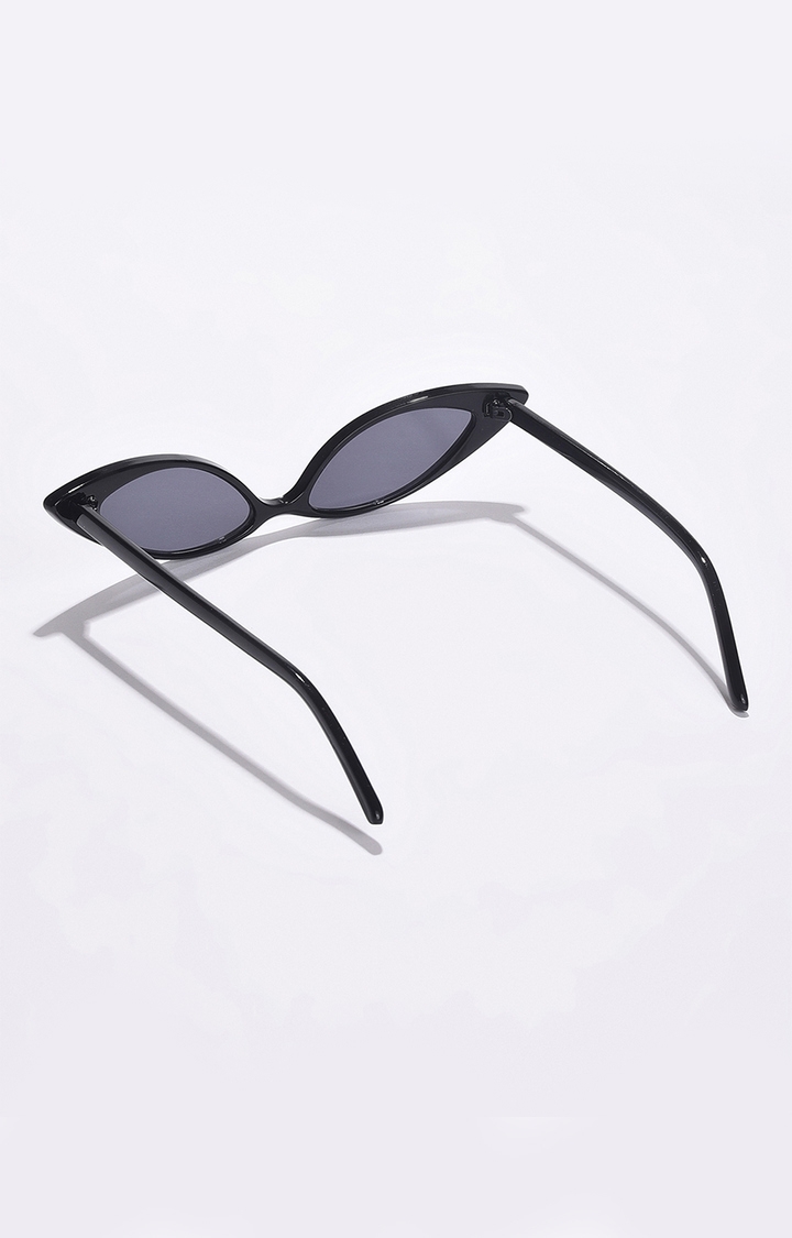 Women's Black Lens Purple Cateye Sunglasses