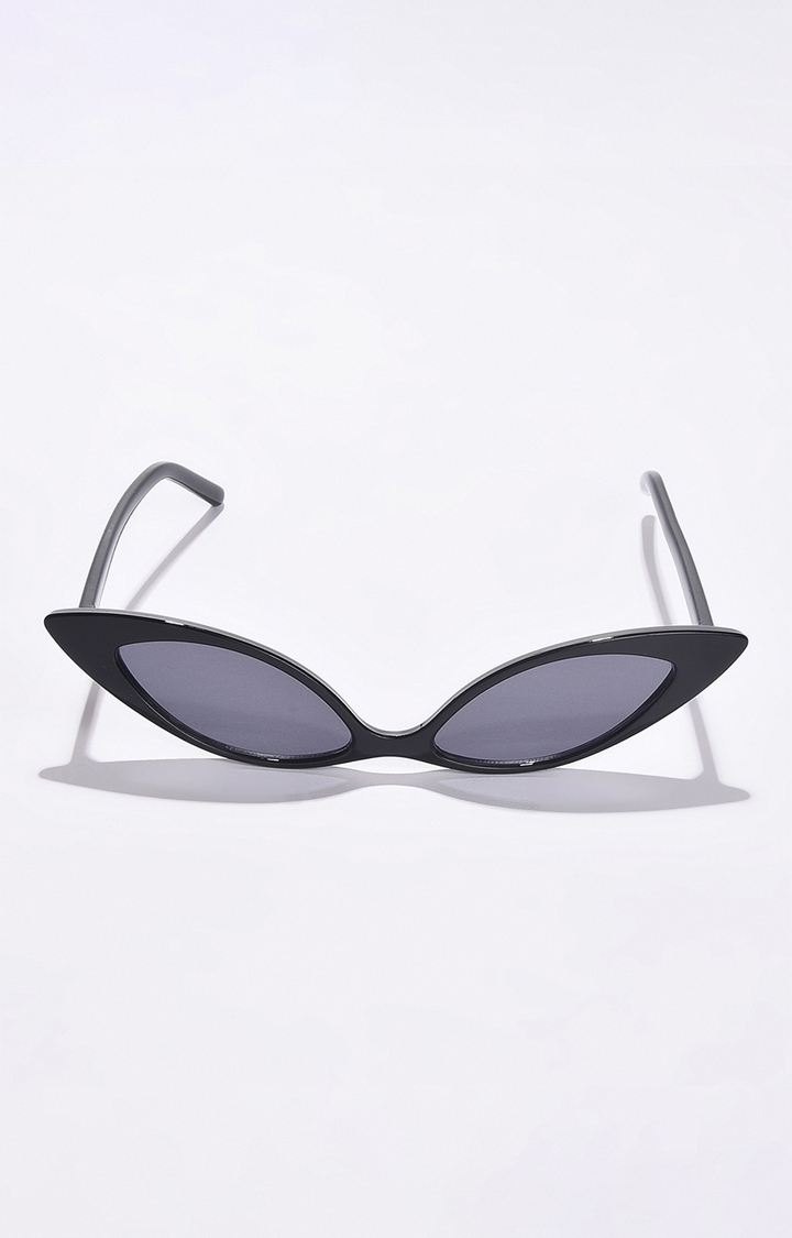 Women's Black Lens Purple Cateye Sunglasses