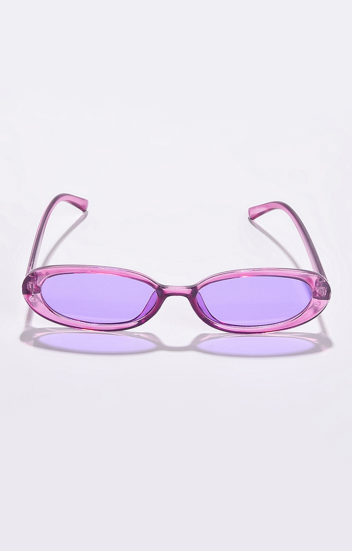 haute sauce | Women's Purple Lens Purple Oval Sunglasses
