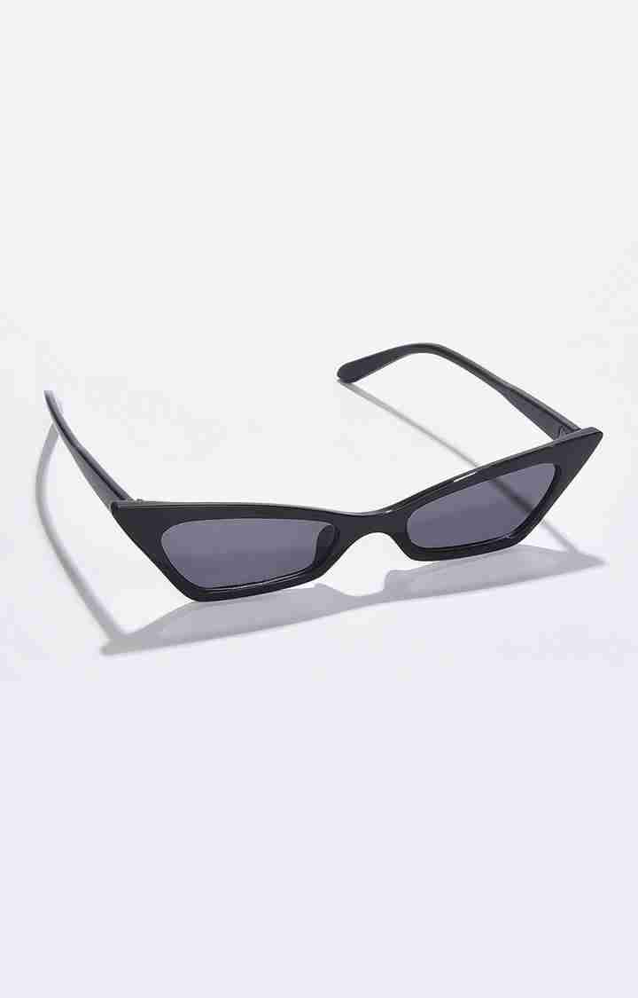Women's Black Lens Black Cateye Sunglasses