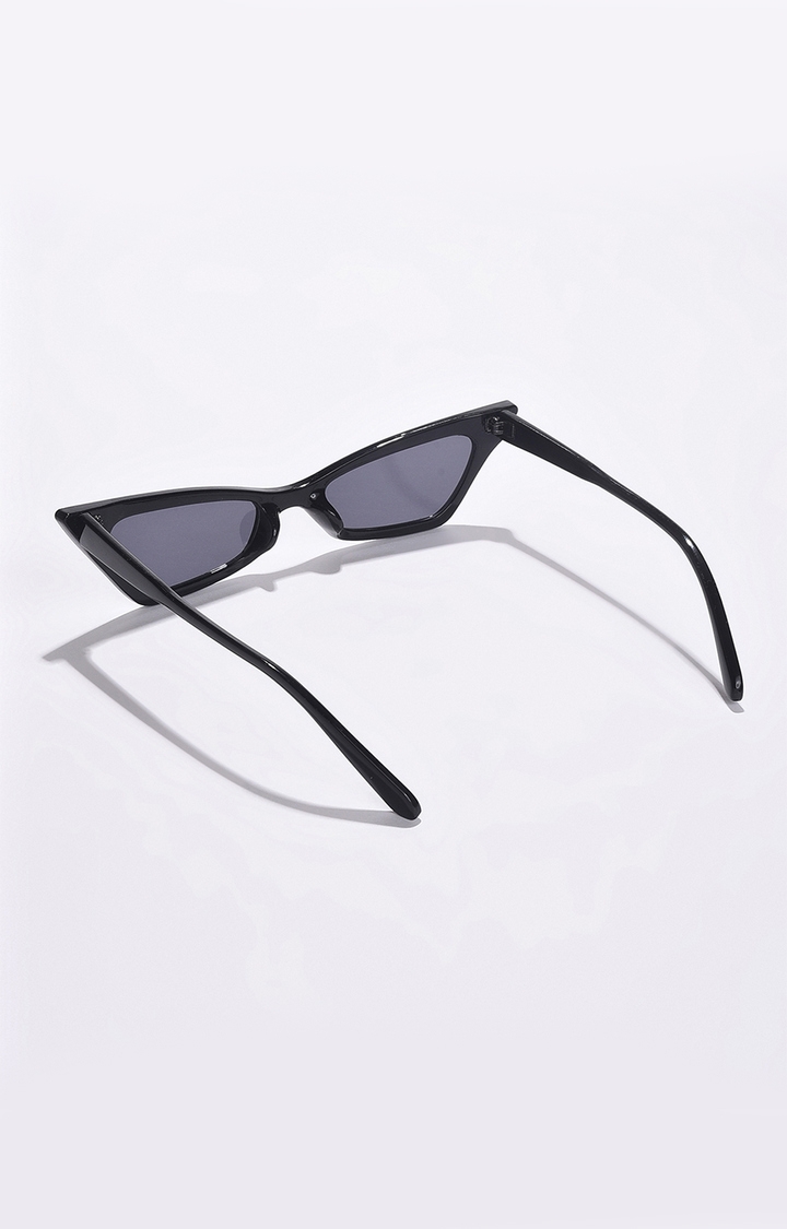 Women's Black Lens Black Cateye Sunglasses