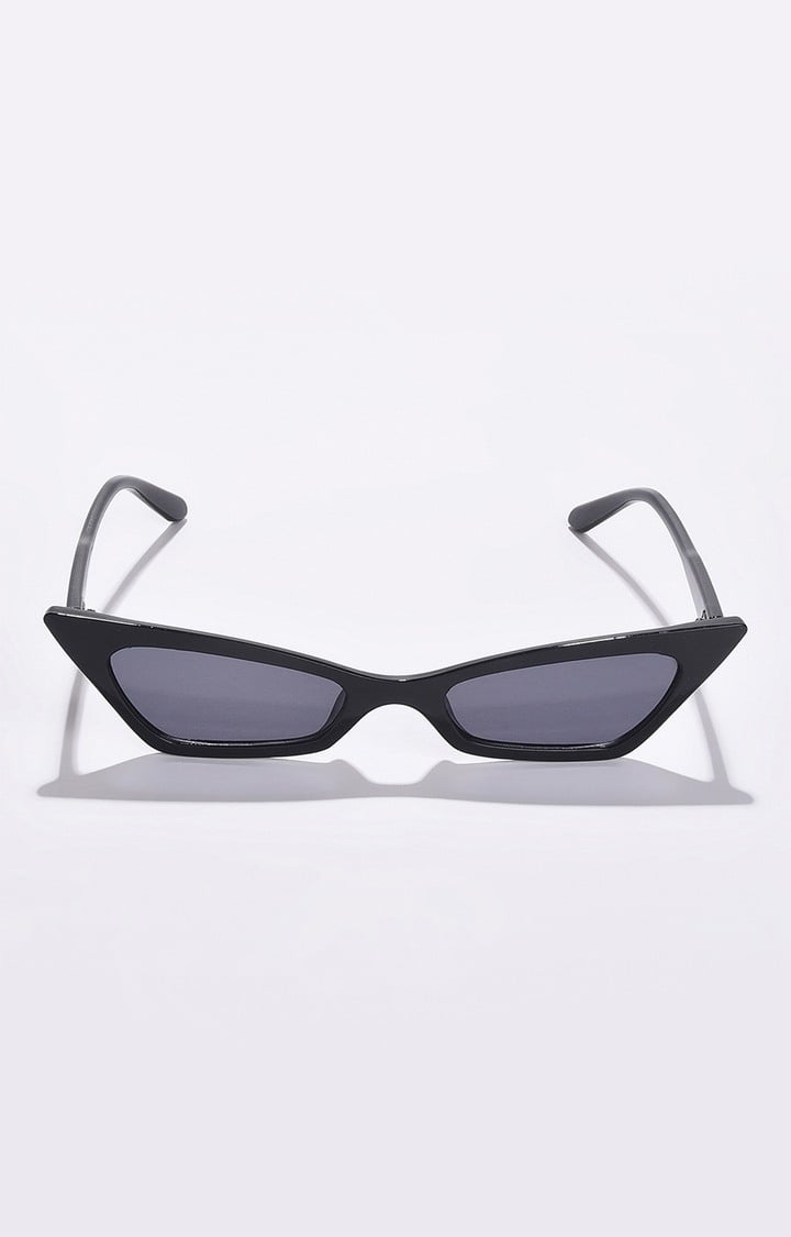 Women's Black Lens Black Cateye Sunglasses