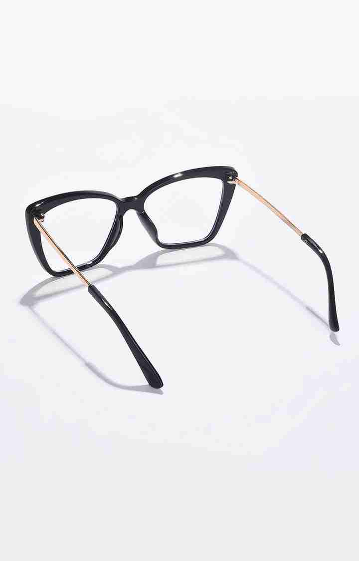 Women's Clear Lens Gold-Toned Butterfly Sunglasses