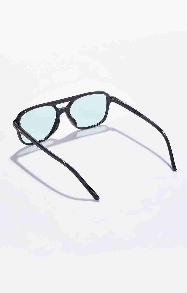 Women's Blue Lens Blue Aviator Sunglasses