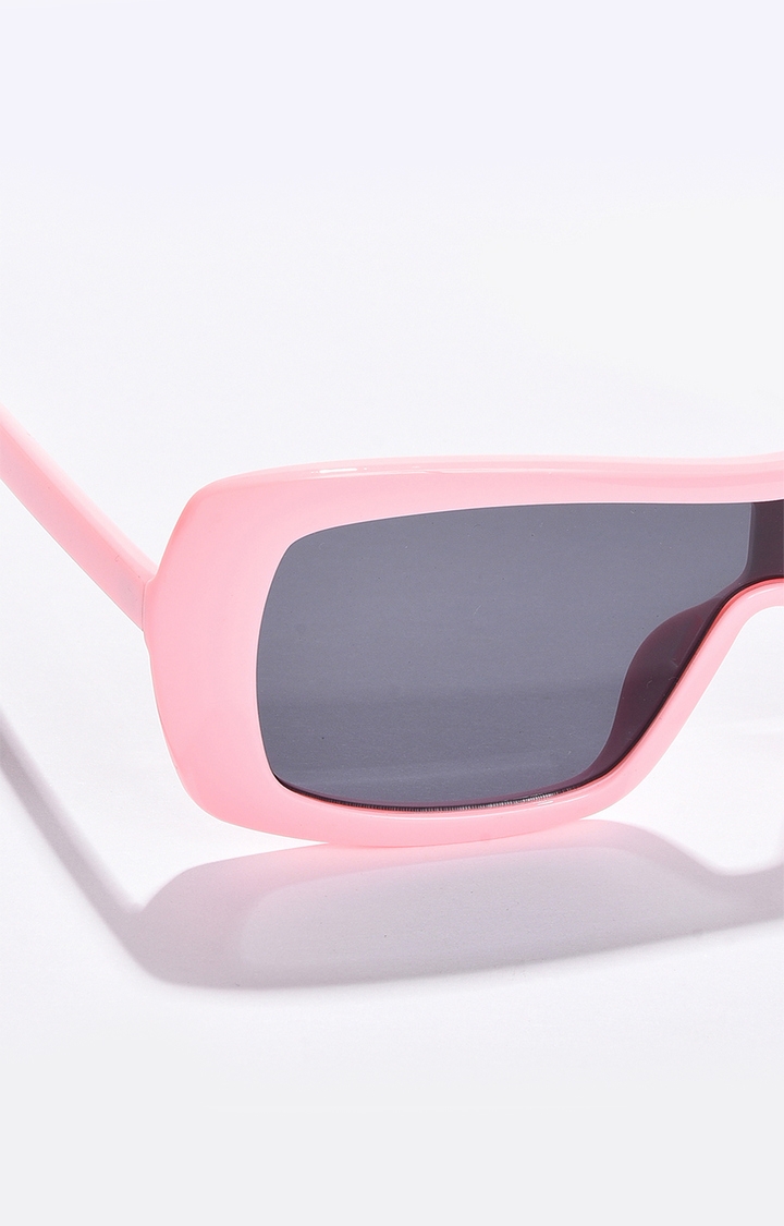 Women's Black Lens Pink Wayfarer Sunglasses