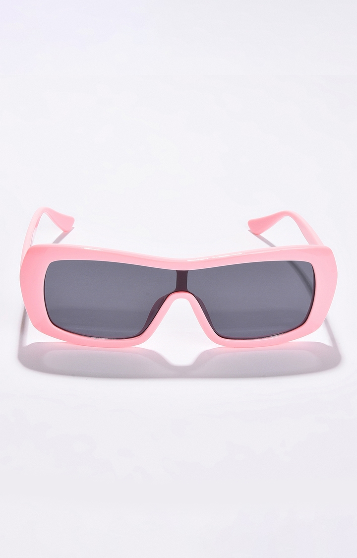 haute sauce | Women's Black Lens Pink Wayfarer Sunglasses