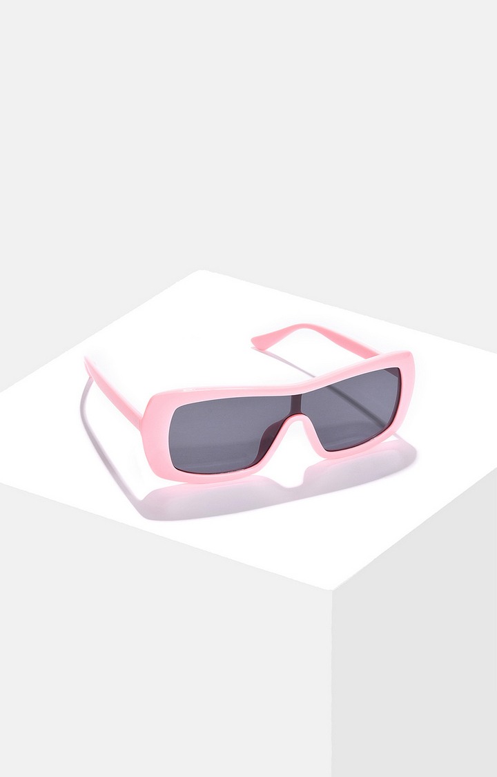Women's Black Lens Pink Wayfarer Sunglasses