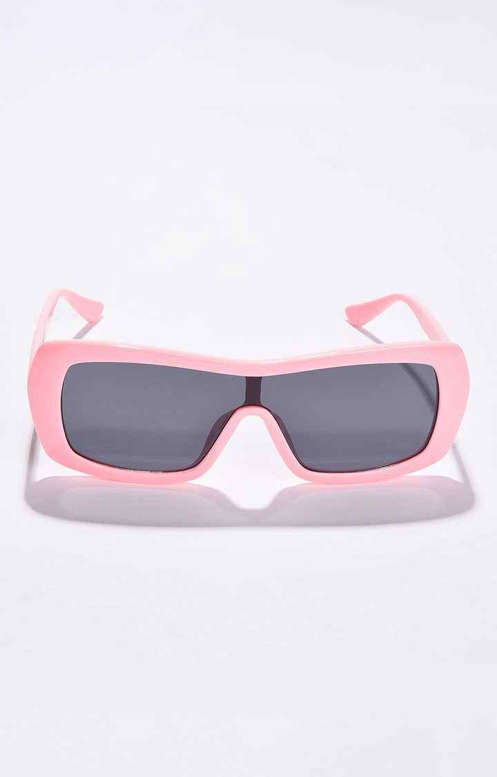 Women's Black Lens Pink Wayfarer Sunglasses