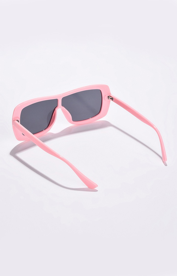 Women's Black Lens Pink Wayfarer Sunglasses
