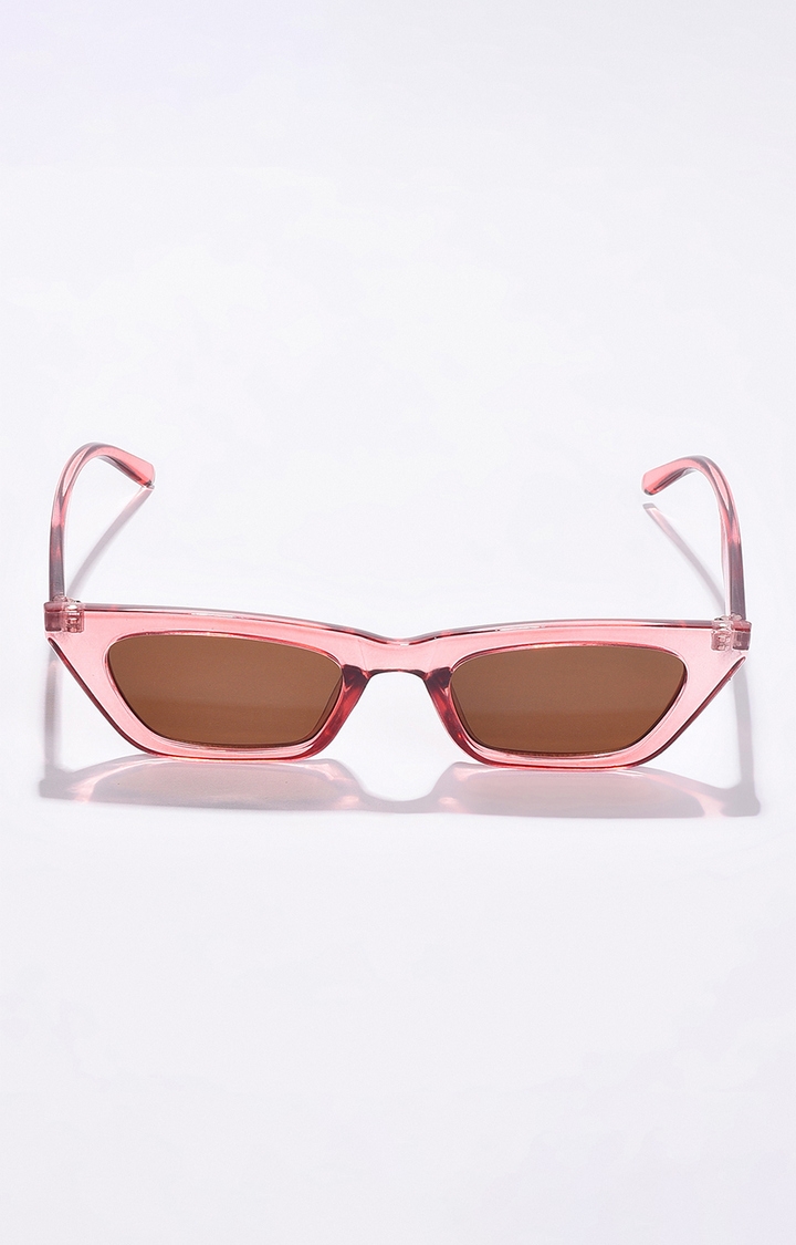 haute sauce | Women's Brown Lens Pink Butterfly Sunglasses