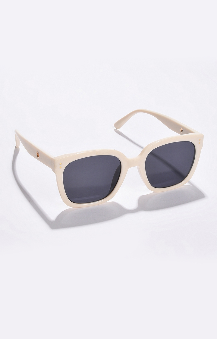 haute sauce | Women's Black Lens White Butterfly Sunglasses