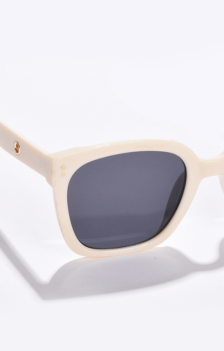 Women's Black Lens White Butterfly Sunglasses
