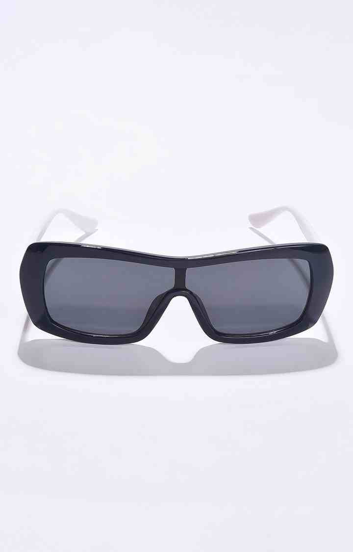 Women's Black Lens Black Oversized Sunglasses