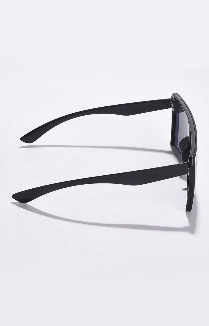 Women's Black Lens Black Oversized Sunglasses