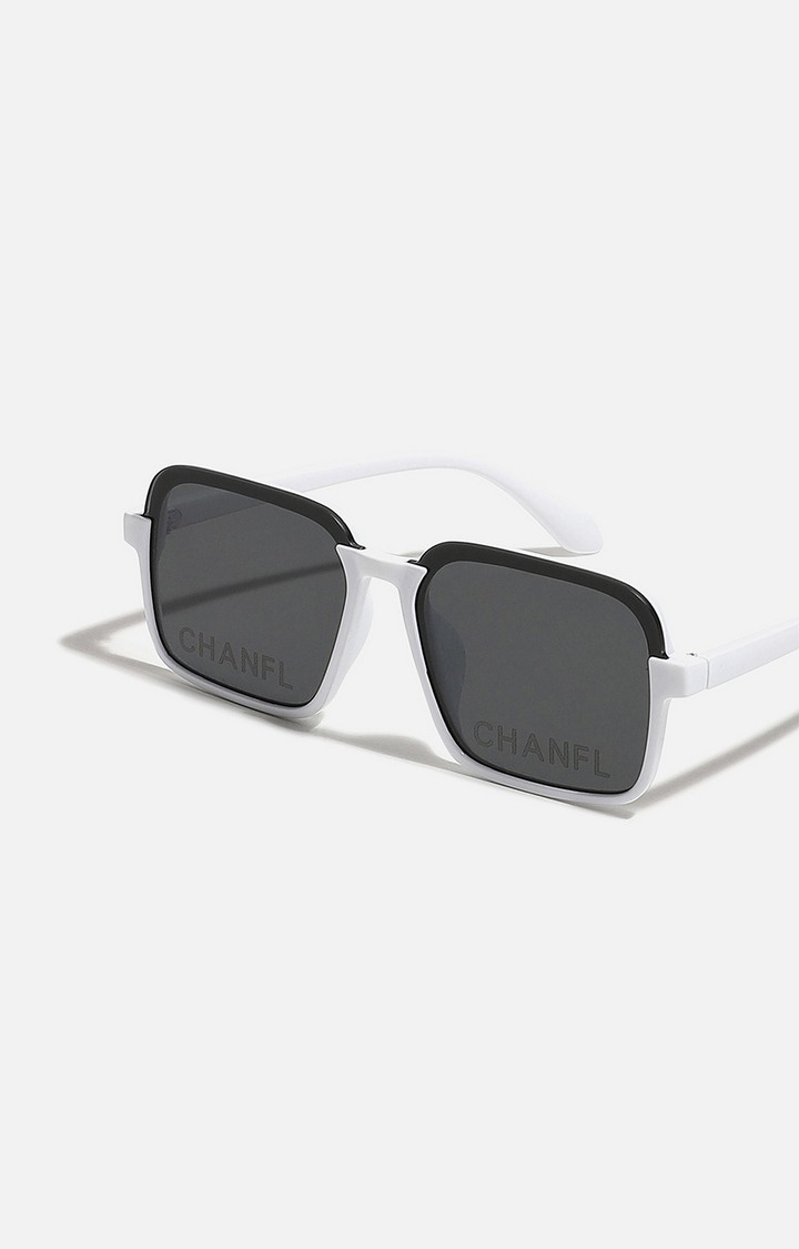 Women's white frame Oversized Sunglasses