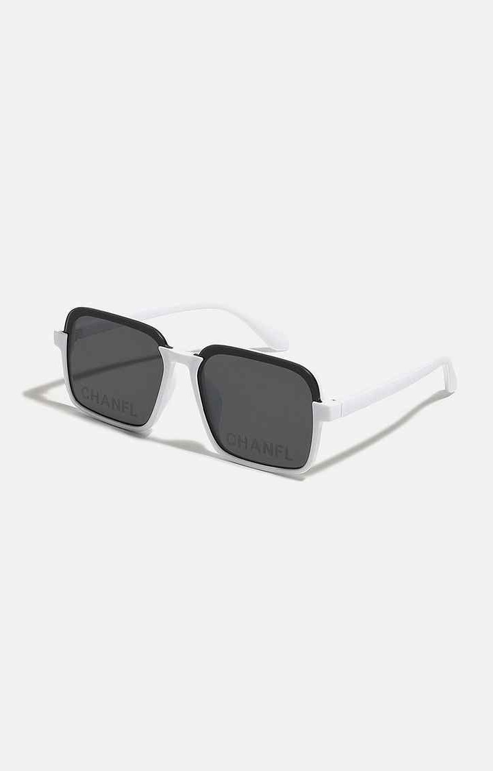 Women's white frame Oversized Sunglasses