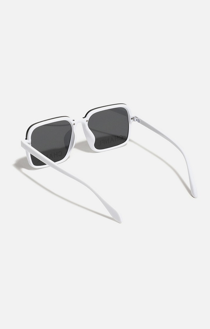 Women's white frame Oversized Sunglasses